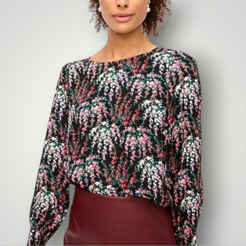 J. Crew Floral Blouse Long Sleeve